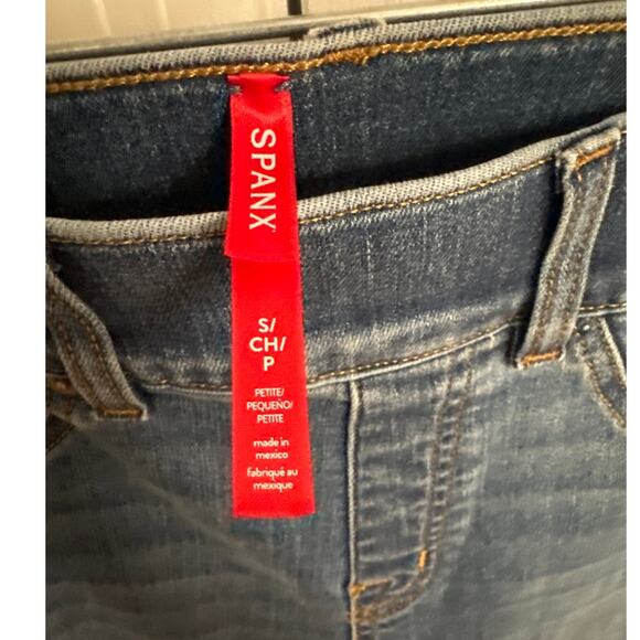 Spanx Seamed-Front High Rise Wide Leg Jeans Vintage Indigo Small - Picture 3 of 6